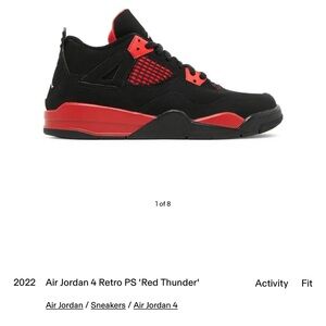Air Jordan 4 Retro PS 'Red Thunder' Sneakers